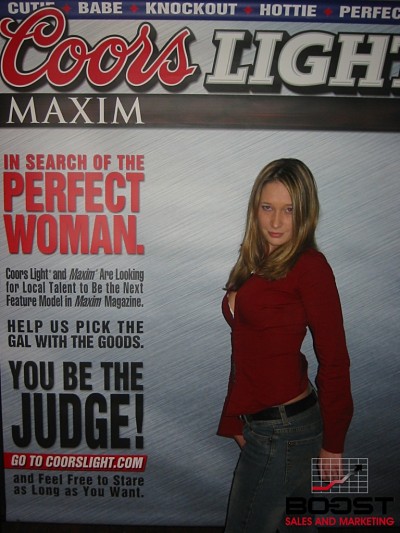 Sexy Amateur girl showing her boob while trying out to become the next Coors Light Maxim Girl Model - does she have what it takes to become the next maxim magazine model - What do you think?